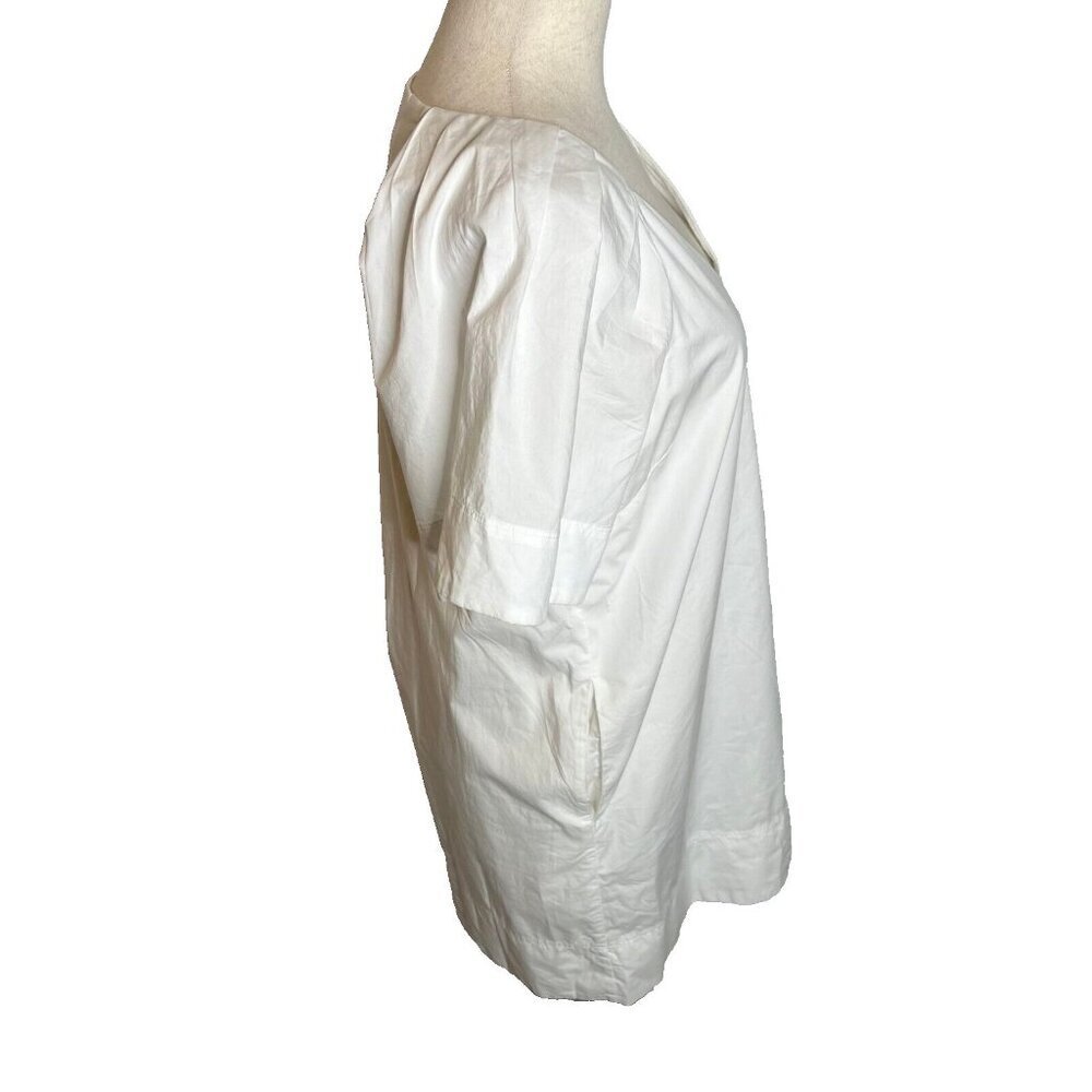 Madewell $110 V-Neck Mini Shirtdress in White Size XS NP093 - Picture 5 of 8